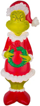 Load image into Gallery viewer, Lighted Blow Mold Outdoor Décor Grinch w/Wreath