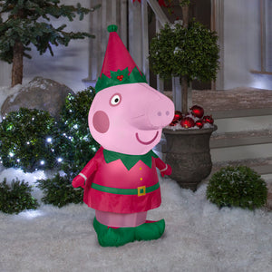 Gemmy 4' Airblown Christmas Peppa Pig