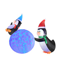 Load image into Gallery viewer, 6' Inflatable PENGUINS With Swirling Lights Snowball
