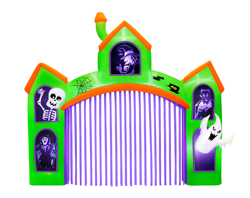 12' Inflatable Haunted Archway With Projection Silhouette