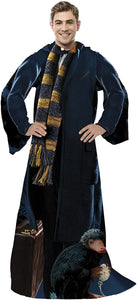 Fantastic Beasts "Newt" Adult Comfy Throw Blanket with Sleeves