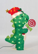 Load image into Gallery viewer, 26&quot; UL Dinosaur With Peppermint Sculpture
