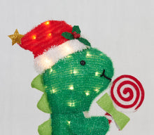 Load image into Gallery viewer, 26" UL Dinosaur With Peppermint Sculpture