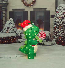 Load image into Gallery viewer, 26" UL Dinosaur With Peppermint Sculpture