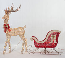 Load image into Gallery viewer, Set Of 2 UL Buck And Sleigh Sculpture