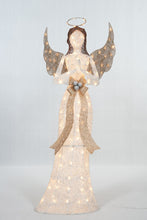Load image into Gallery viewer, 60" UL Glittering Thread Praying Angel Sculpture