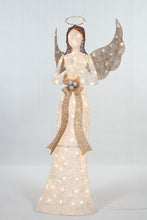 Load image into Gallery viewer, 60" UL Glittering Thread Praying Angel Sculpture
