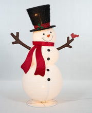 Load image into Gallery viewer, 60" UL Pop-Up Fluffy Snowman Sculpture