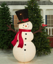 Load image into Gallery viewer, 60" UL Pop-Up Fluffy Snowman Sculpture