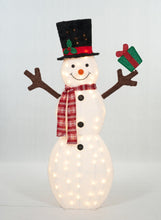 Load image into Gallery viewer, Set Of 3 UL Fluffy Snowman Family Sculpture