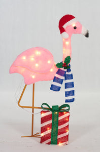 32" UL Plush Flamingo Sculpture