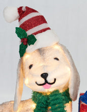 Load image into Gallery viewer, 31-1/2" UL Plush Dog And Sleigh Sculpture