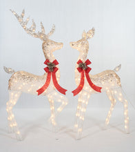 Load image into Gallery viewer, Set Of 2 UL Ombre Glittering Thread Buck And Doe Sculpture