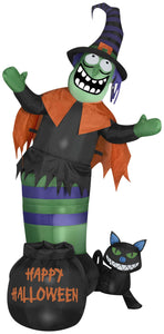 5.5' Animated Airblown Wobbling Witch Scene Halloween Inflatable