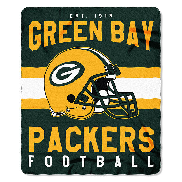 NFL Green Bay Packers NFL Singular 50-Inch by 60-Inch Printed fleece Throw, 50-inches x 60