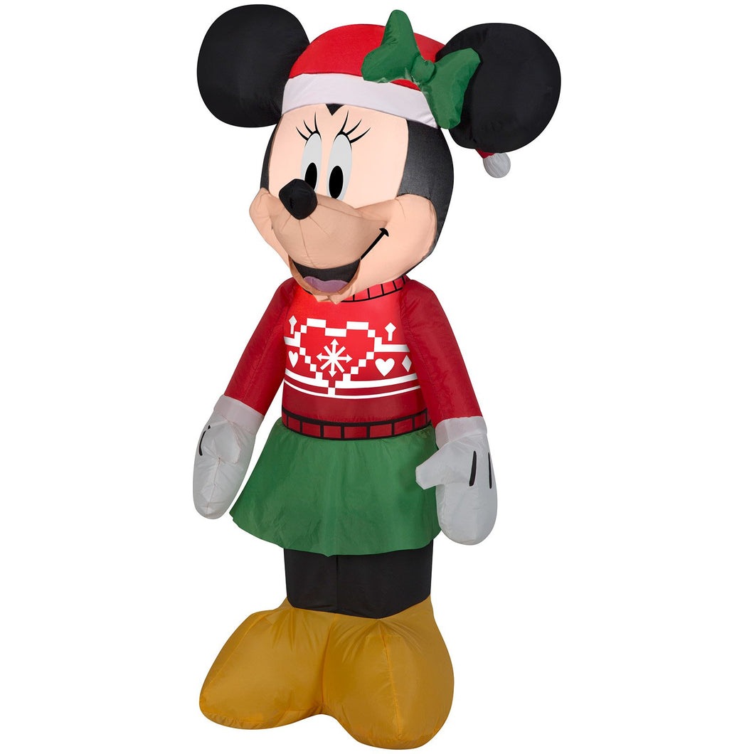 3.5' Airblown-Minnie in Ugly Sweater-Disney Christmas Inflatable