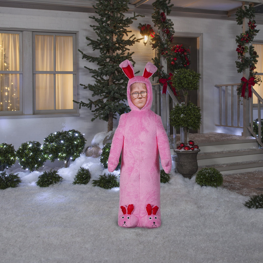 6' Photorealistic Airblown Ralphie w/Pink FuzzyPlush Bunny Suit