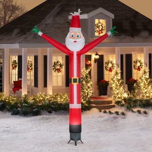 Gemmy 12' Animated Airblown Jolly Jiggler Santa w/Internal Spotlight