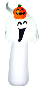 7' Airblown Ghost with a Pumpkin Halloween Inflatable