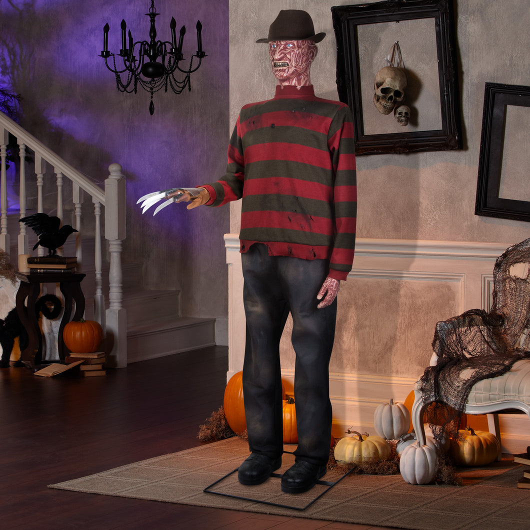 6' Life Size Animated Freddy Krueger Halloween Prop