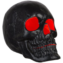 Load image into Gallery viewer, 20” Blow Mold Lighted Decor-Candle Flicker-Matte Black Skull
