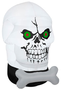 5' Airblown Gotham Skull Halloween Inflatable