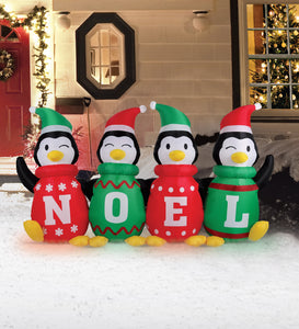 6' Inflatable Sweater Penguins