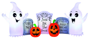 8' Airblown Ghost and Tombstone Scene Halloween Inflatable
