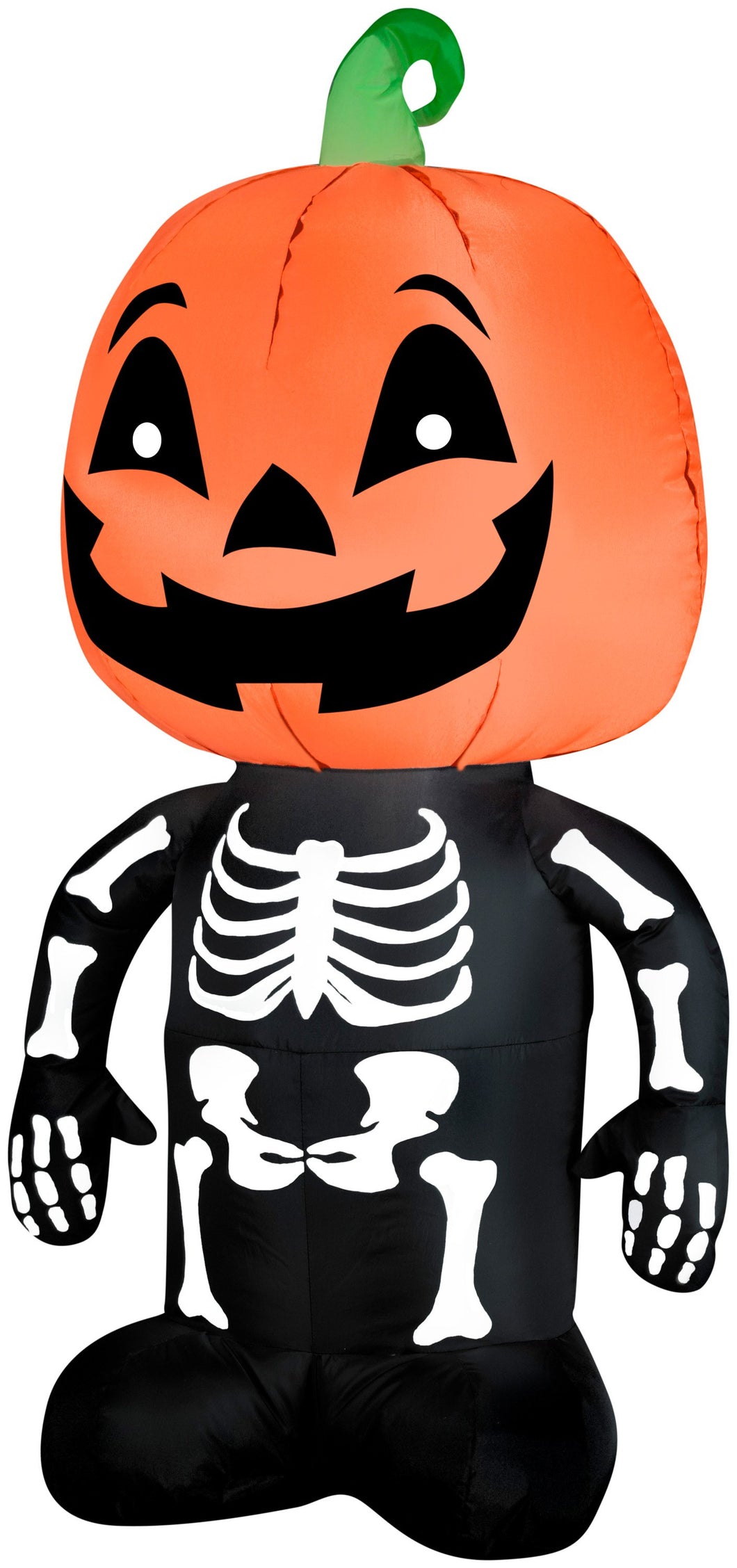3.5' Airblown Outdoor Pumpkin Boy Skeleton Halloween Inflatable