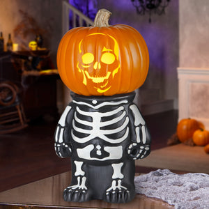 Gemmy Pumpkin Stand Skeleton