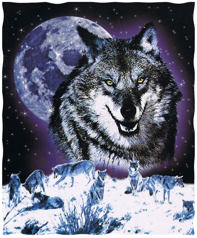 Wolf/ Moon Blanket