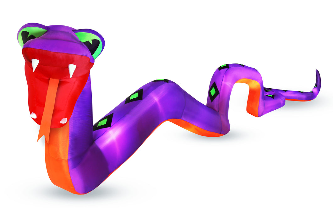 20' Wide Inflatable Giant Snake Halloween Airblown