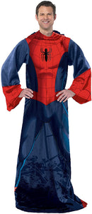 Marvel's Spider-Man "Spider Up" Adult Comfy Throw Blanket with Sleeves