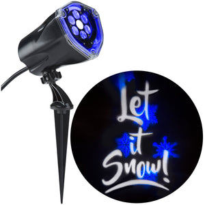 Blue & White "Let it Snow" Lightshow Projection