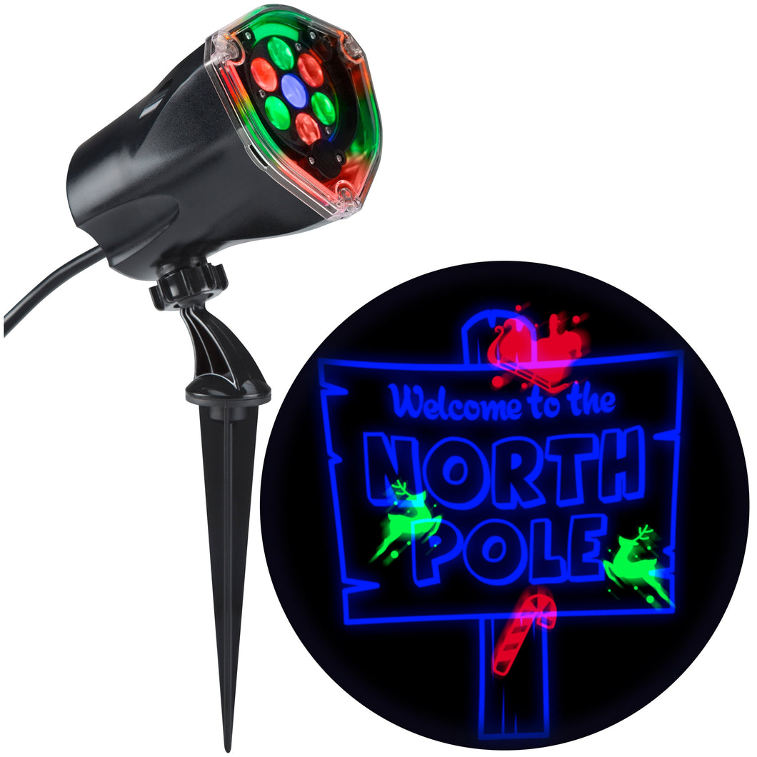 Red, Green & Blue North Pole Lightshow Projection