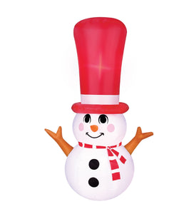 4' Inflatable Long Hat Snowman