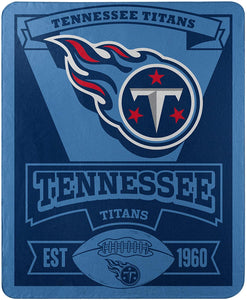 NFL Tennessee Titans Marque Printed Fleece Throw, 50-inch by 60-inch
