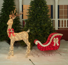 Load image into Gallery viewer, Set Of 2 UL Buck And Sleigh Sculpture

