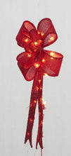 Load image into Gallery viewer, 24&quot; UL Glittering Fabric Bow Sculpture - Red

