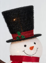Load image into Gallery viewer, 60&quot; UL Pop-Up Fluffy Snowman Sculpture

