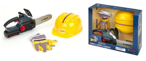 Bosch chain saw + helmet + gloves