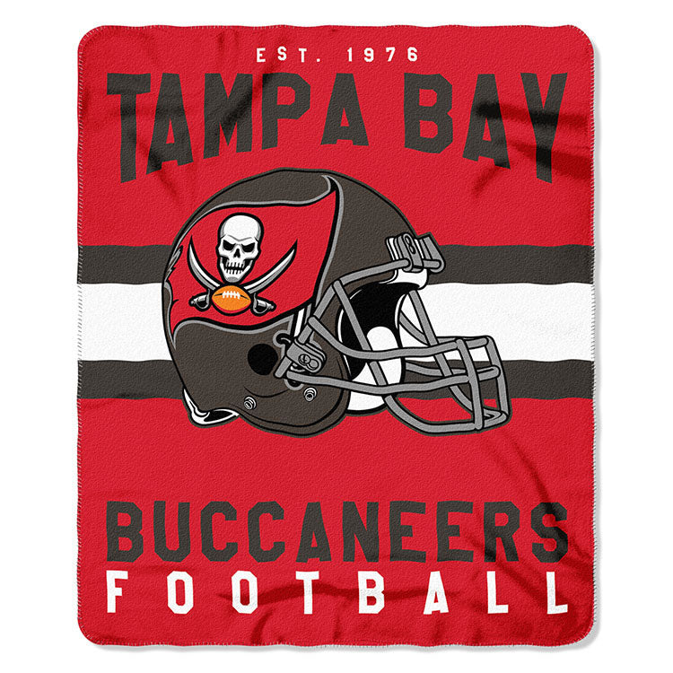 NFL Tampa Bay Buccaneers NFL Singular 50-Inch by 60-Inch Printed fleece Throw, Red, 50-inches x 60