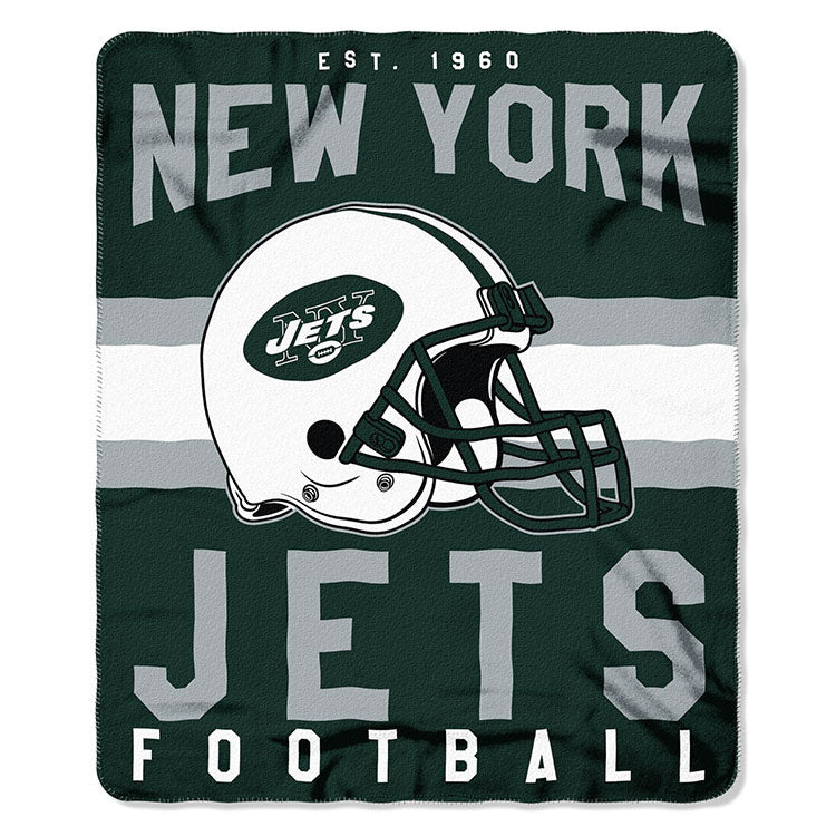 NFL New York Jets NFL Singular 50-Inch by 60-Inch Printed fleece Throw, Green, 50-inches x 60