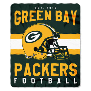 NFL Green Bay Packers NFL Singular 50-Inch by 60-Inch Printed fleece Throw, 50-inches x 60"
