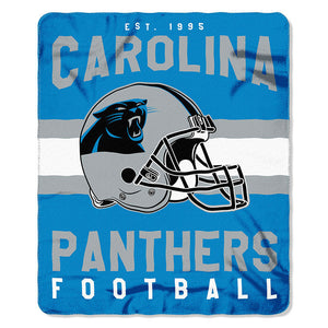NFL Carolina Panthers NFL Singular 50-Inch by 60-Inch Printed fleece Throw, Blue, 50-inches x 60"