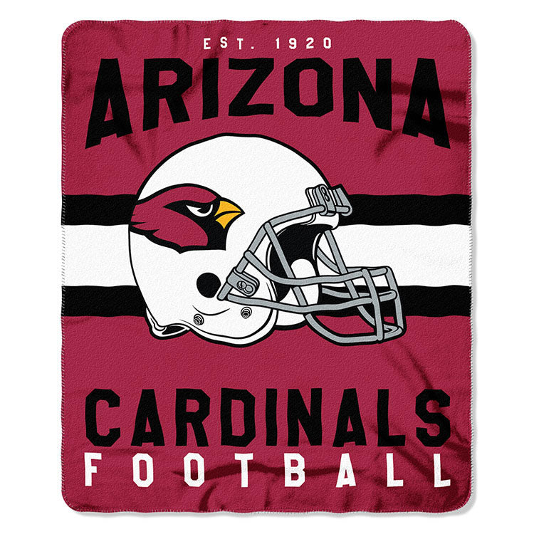 NFL ARIZONA Cardinals NFL Singular 50-Inch by 60-Inch Printed fleece Throw, Red, 50-inches x 60