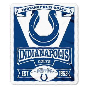 NFL Indianapolis Colts Marque Printed Fleece Throw, 50-inch by 60-inch