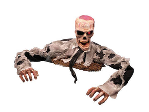 Animated Zombie Escaping from the Grave Halloween Prop