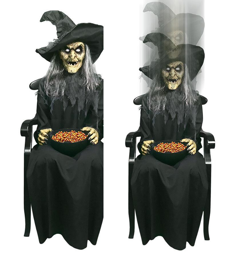 Animated Tekky Toys Pop Up Witch Halloween Prop